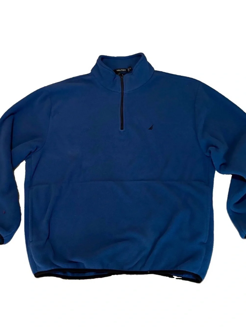 Nautica Blue Quarter Zip Fleece Pullover Men's
